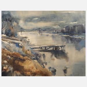 Hans Werner Schlegel, Elbaue mit Blauem Wunder