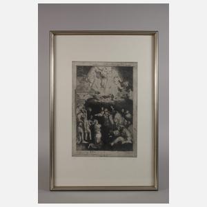 Volker Stelzmann, "Zu Raffael – Transfiguration"