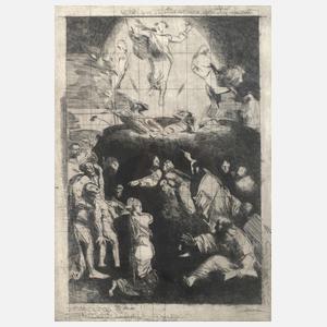 Volker Stelzmann, "Zu Raffael – Transfiguration"