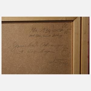 Werner Franz, "Grumbach – Ortsausgang mit Regenbogen"