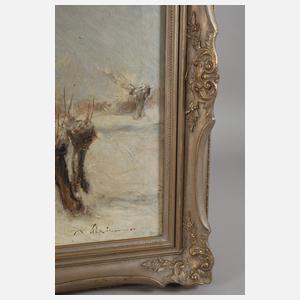 Max Schwimmer, Jäger in verschneiter Landschaft