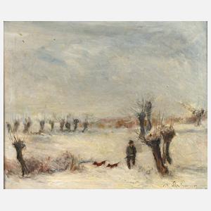 Max Schwimmer, Jäger in verschneiter Landschaft