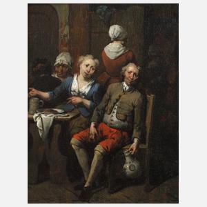 Jan Baptist Lembrechts, attr., Wirtshausszene