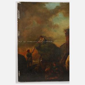 Rastende Bauern vorm Stadttor