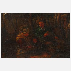 Rastende Bauern vorm Stadttor