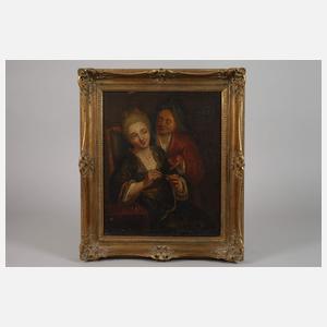 Gespräch beim Perlenaufziehen