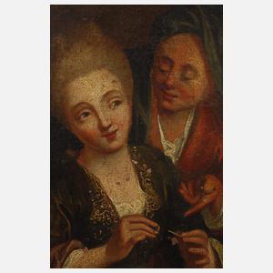 Gespräch beim Perlenaufziehen