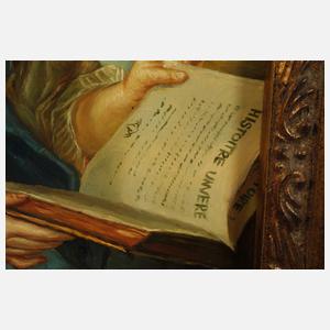 Lesende Dame in sommerlicher Landschaft