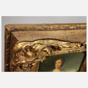 Lesende Dame in sommerlicher Landschaft