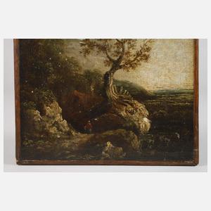 Eiche in stürmischer Gewitterlandschaft