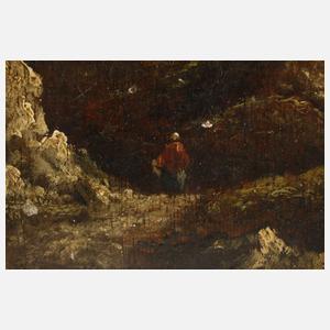 Eiche in stürmischer Gewitterlandschaft