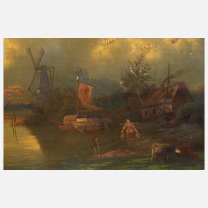 Alfred Boode, Abendstimmung am See