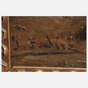 Diez, Romantische abendliche Seenlandschaft