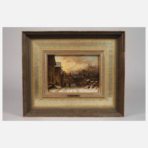 Johann Barthol. Duntze, Winterabend in der Stadt