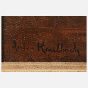 Anton Kaulbach, Nymphe mit Hunden