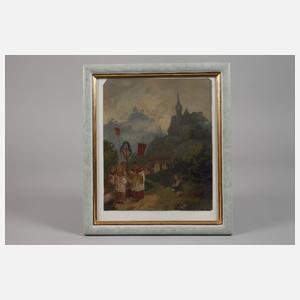 Josef Navratil, Prozession in den Alpen