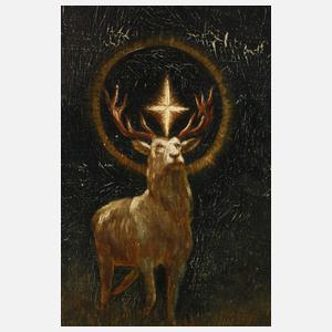 Wilhelm Räuber, attr., "Die Bekehrung des Heiligen Hubertus"