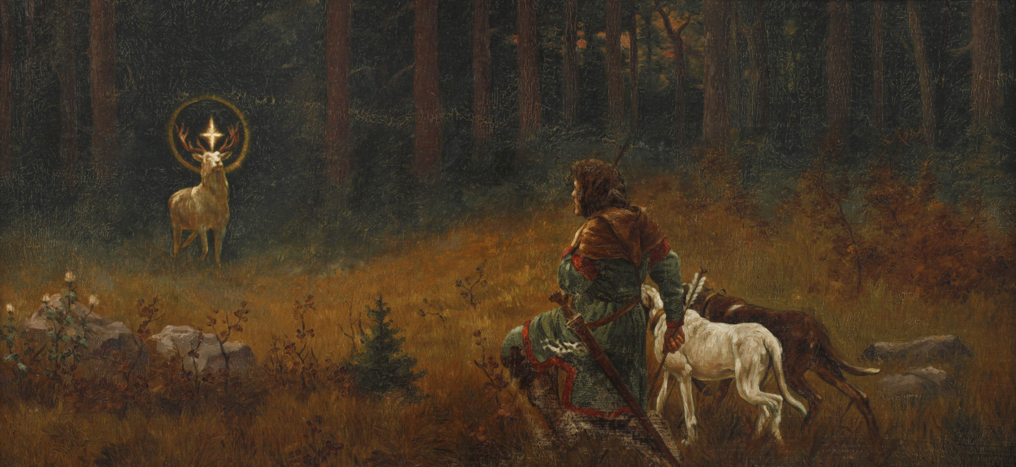 Wilhelm Räuber, attr., "Die Bekehrung des Heiligen Hubertus"