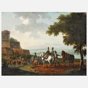 Carle Vernet, attr., Einrückende Soldaten