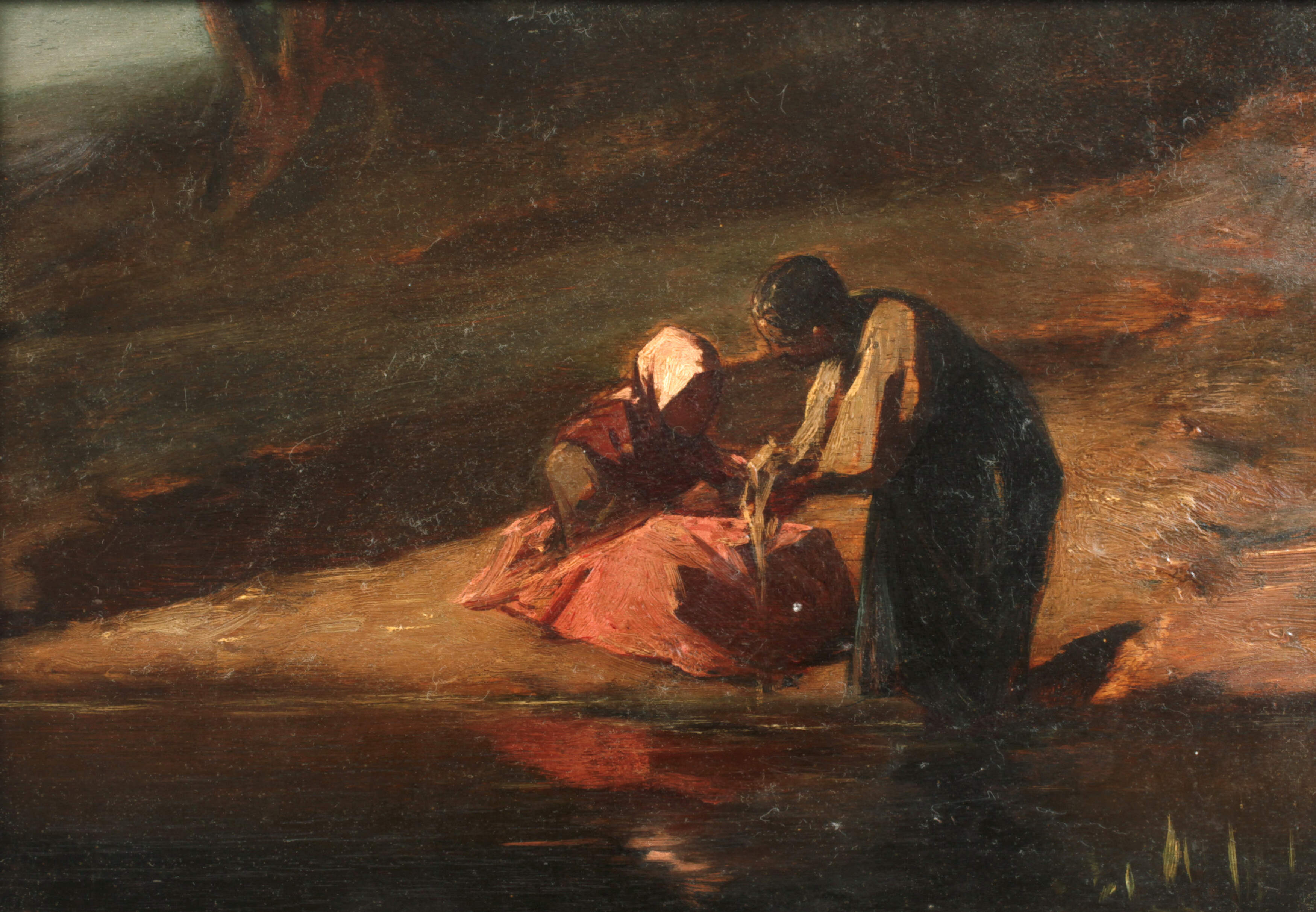 Wäscherinnen am Flussufer