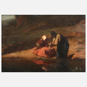 Wäscherinnen am Flussufer