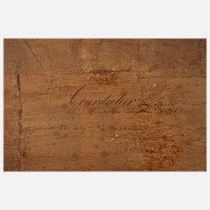 Trumeau mit Spiegel und Liebespaar