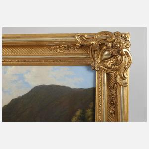 Reisigsammlerin in bergischer Landschaft