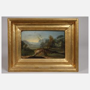 Wanderer in ländlicher Gegend