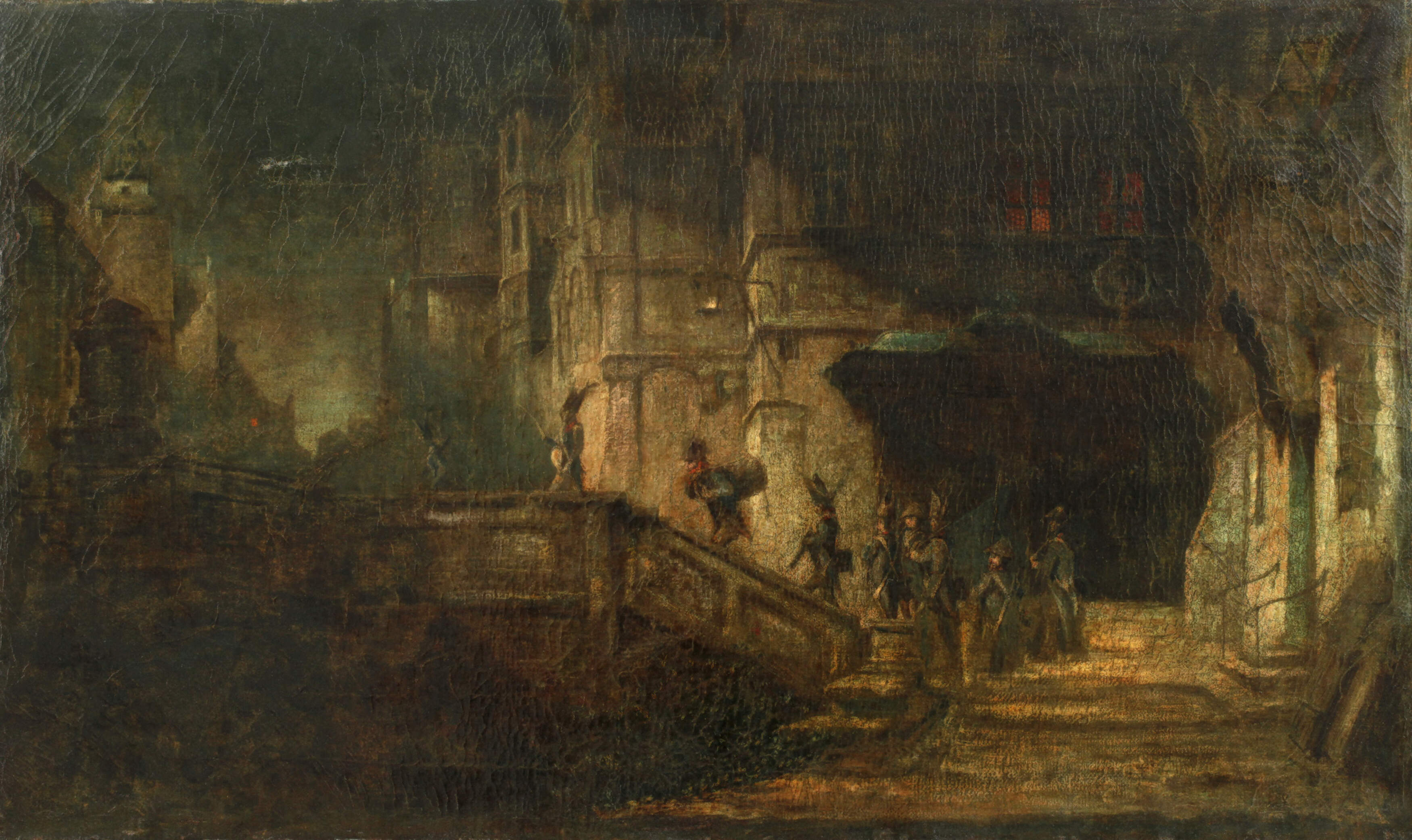 nach Spitzweg, "Nächtliche Runde"