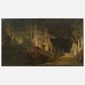 nach Spitzweg, "Nächtliche Runde"