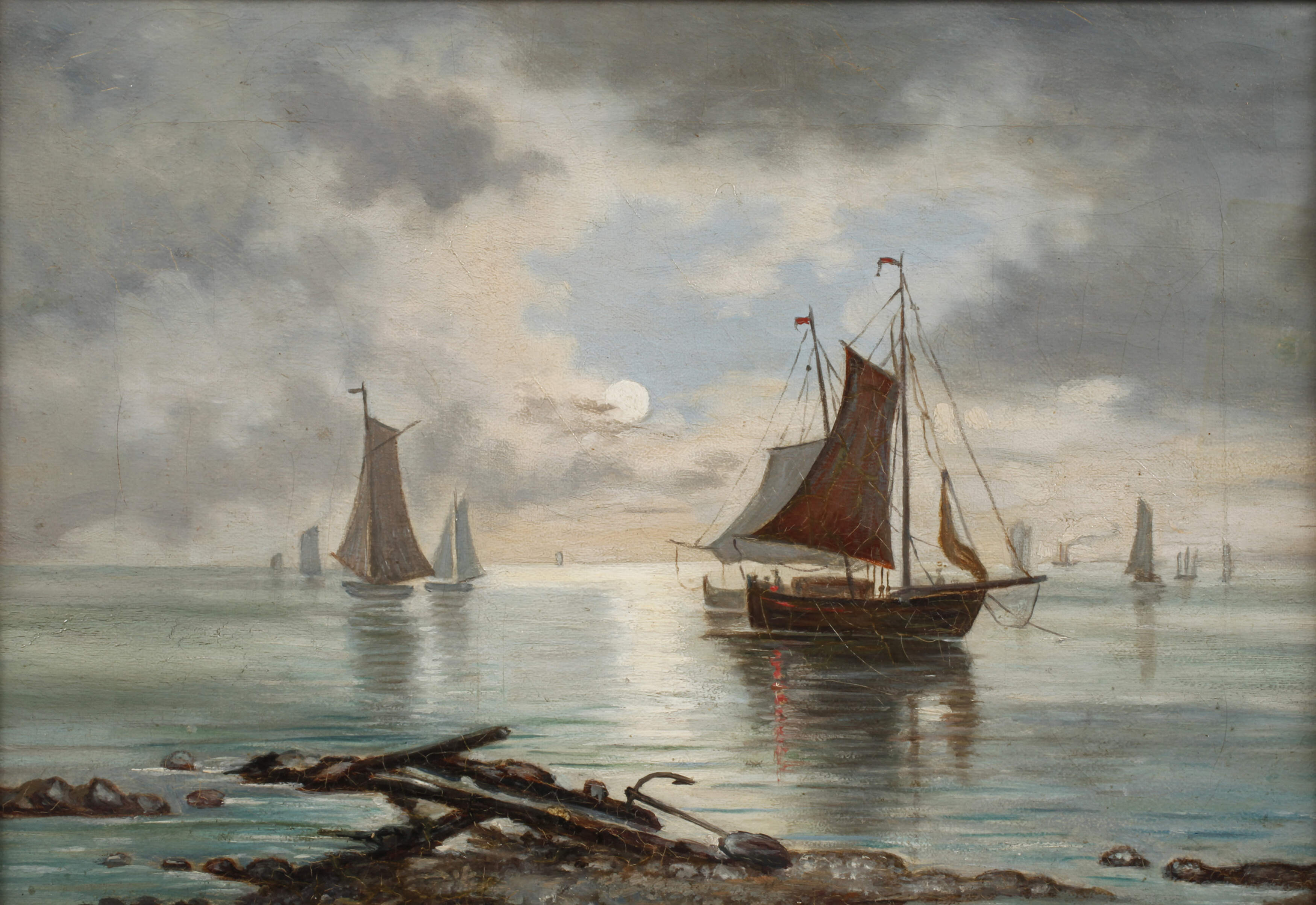 Seenansicht mit Seglern