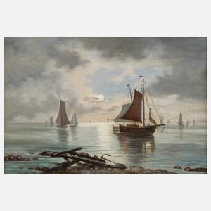 Seenansicht mit Seglern