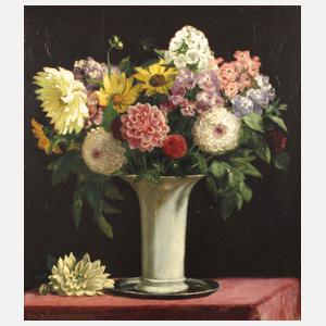 Theodor Bohnenberger, "Sommerblumen in Nymphenburger Vase"