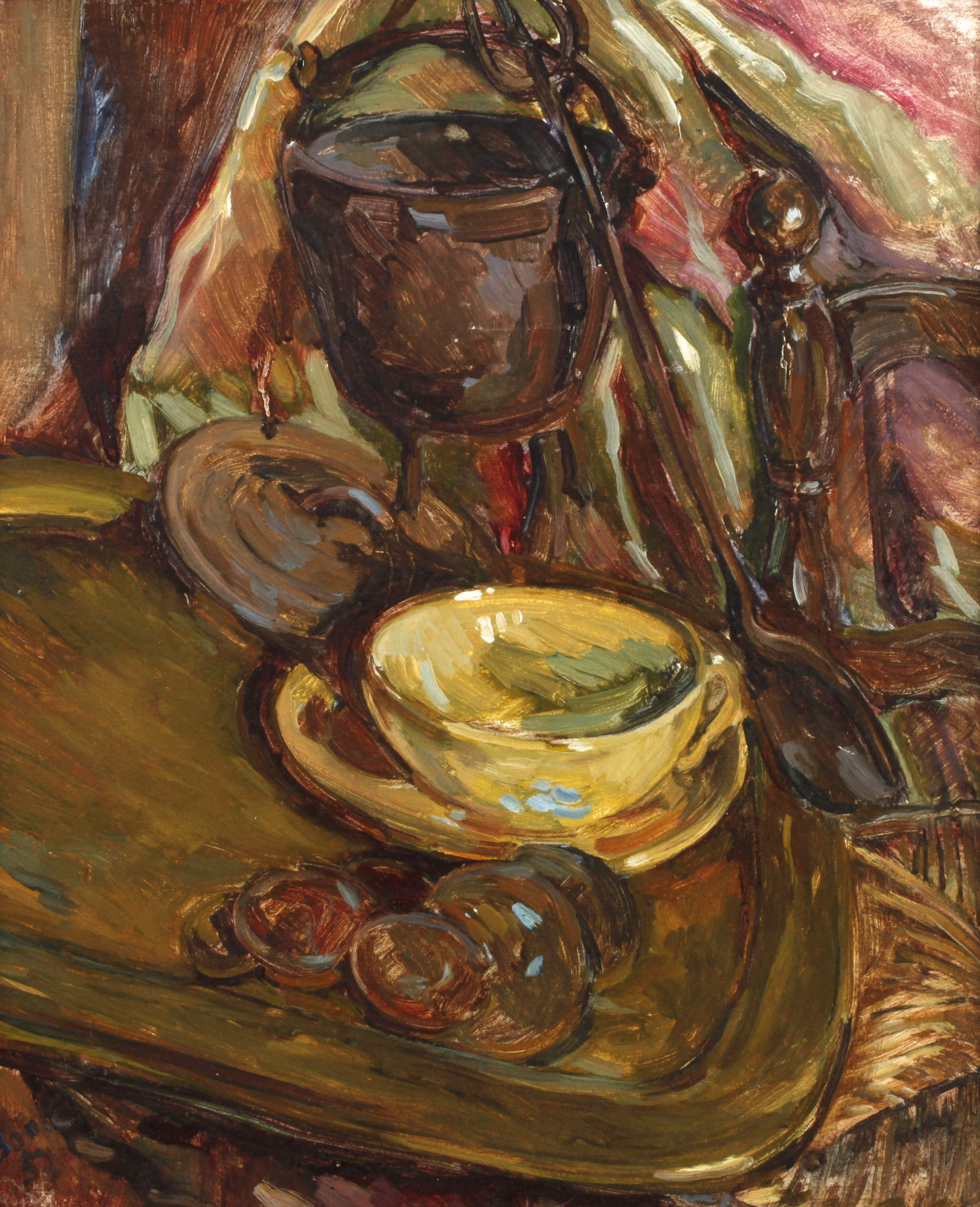 Boule, Stillleben mit Kesselchen und Tablett