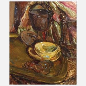 Boule, Stillleben mit Kesselchen und Tablett