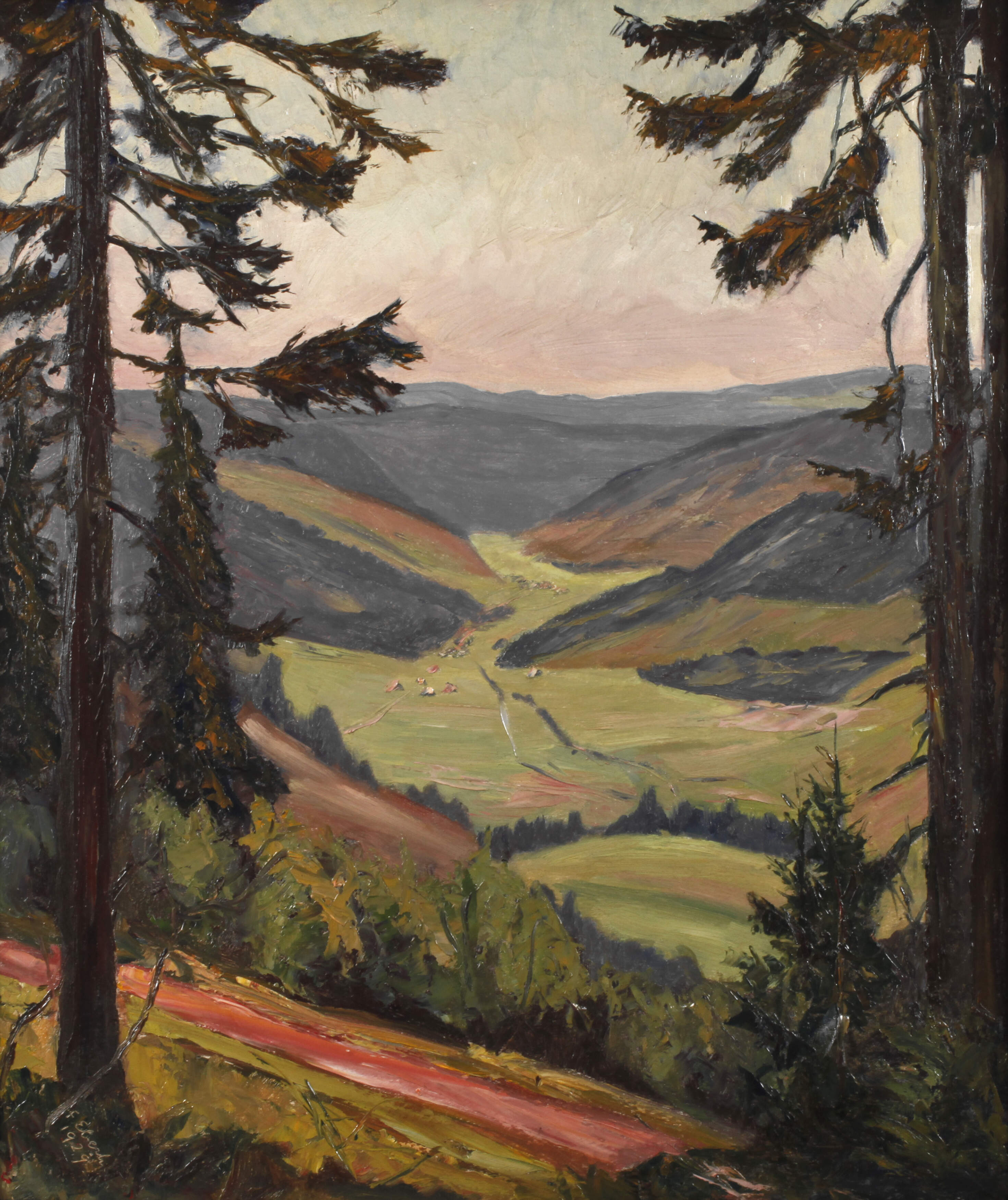 Franz Eberlin "Blick in Menzenschwander Tal"