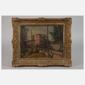 Giachimo Galbusera, attr., Mediterrane Ortsansicht