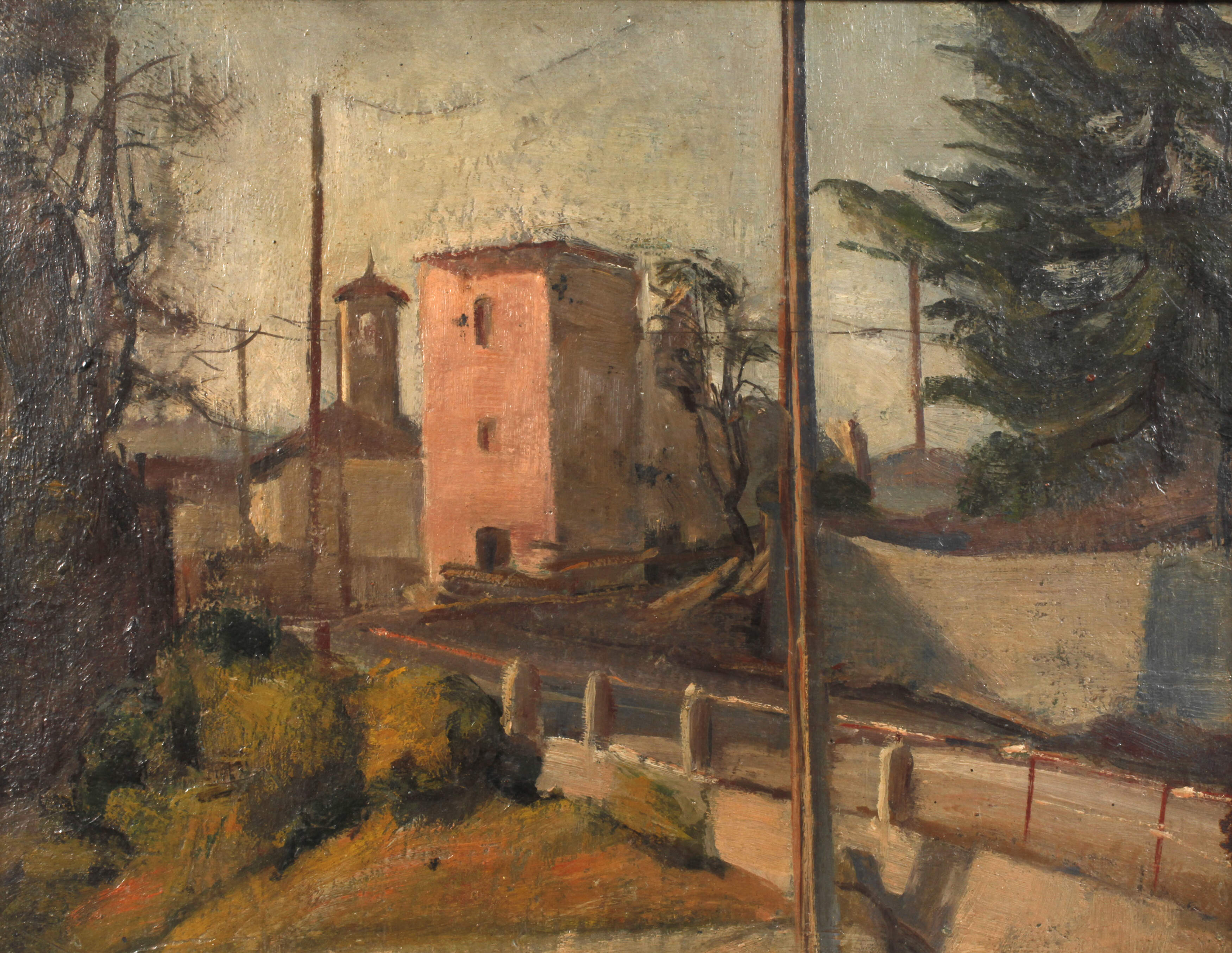 Giachimo Galbusera, attr., Mediterrane Ortsansicht