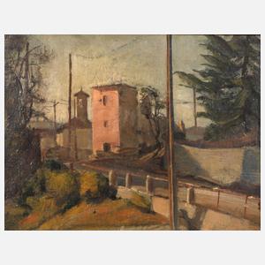 Giachimo Galbusera, attr., Mediterrane Ortsansicht