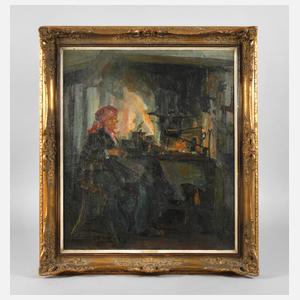 Gosen, Bäuerin am offenen Herd