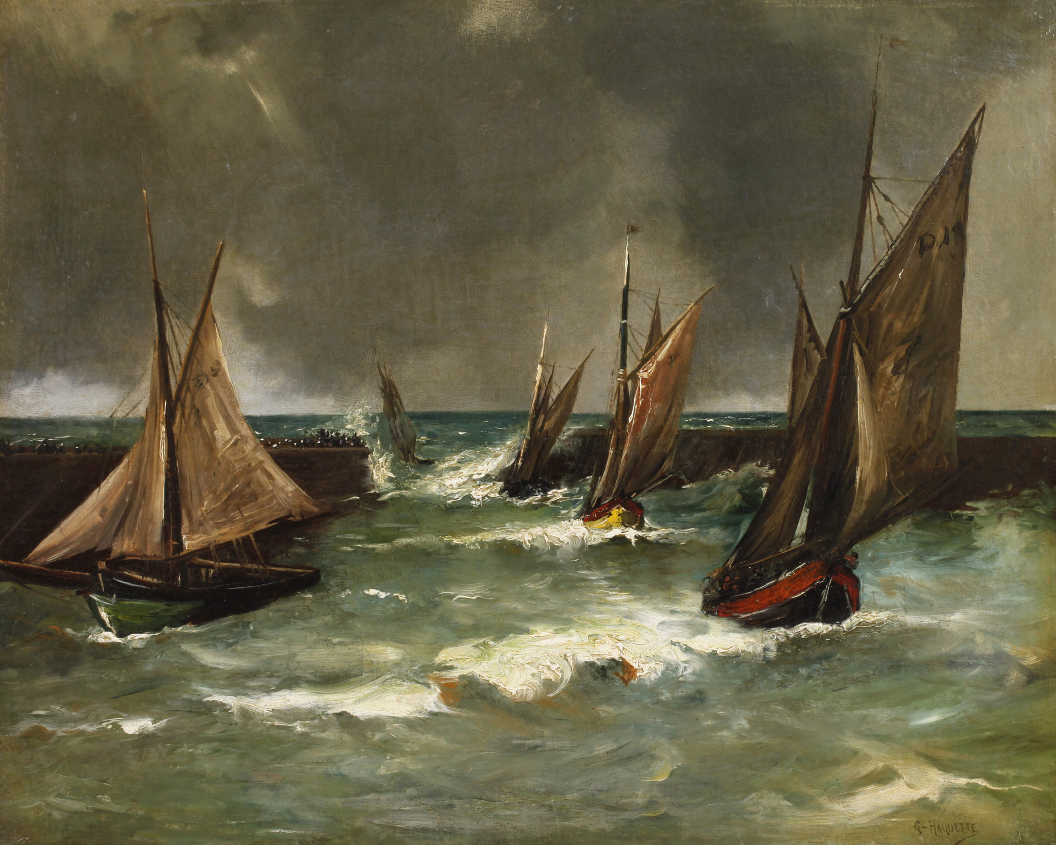 Georges Haquette, Stürmische Segelpartie