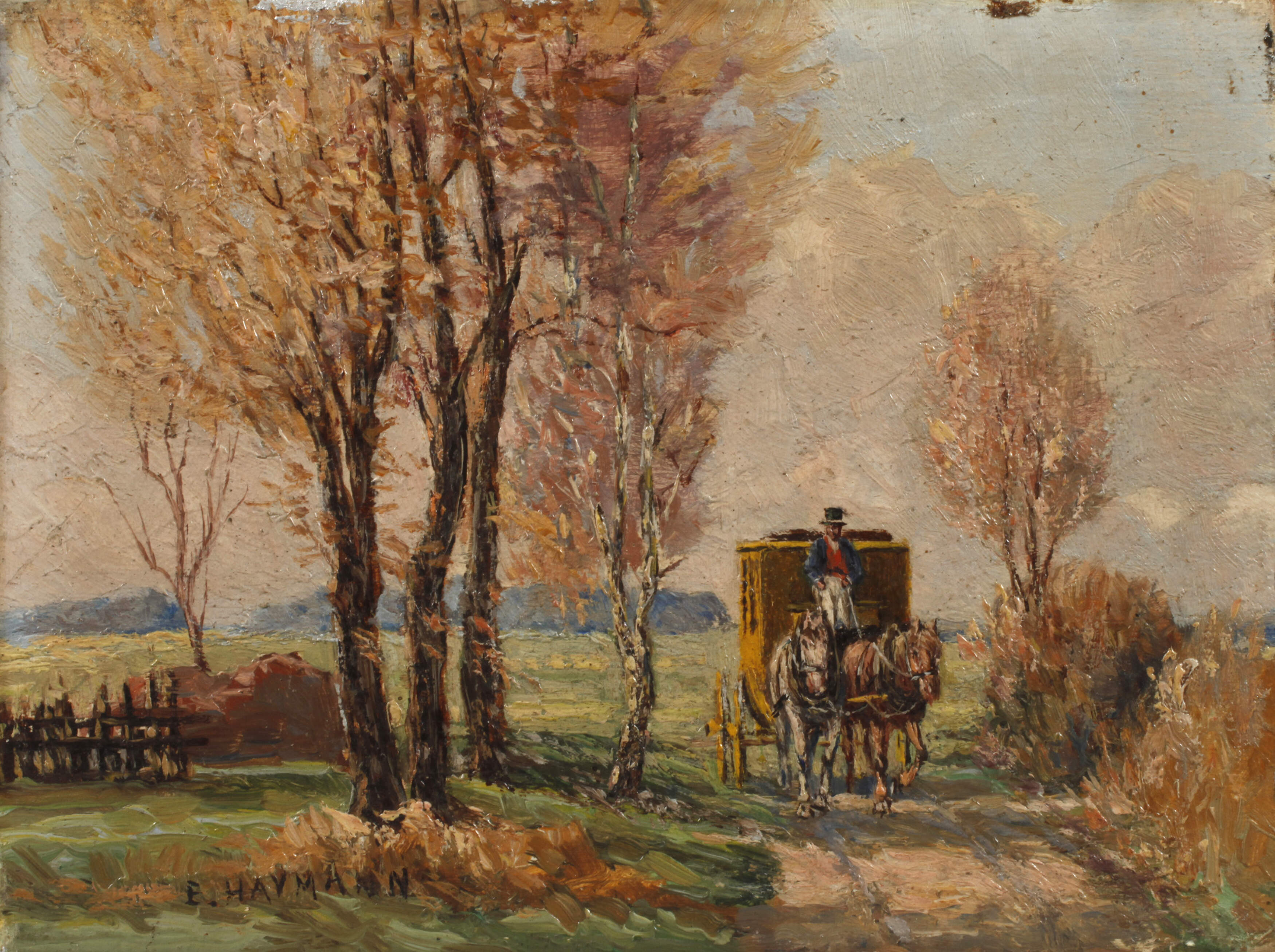 Ernst Haymann, »Postkutsche bei Haimhausen«