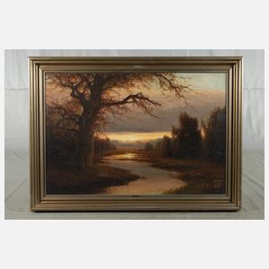 Carl Kenzler, Landschaft im Abendlicht