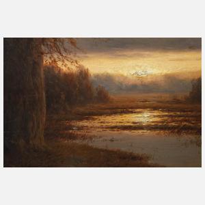 Carl Kenzler, Landschaft im Abendlicht
