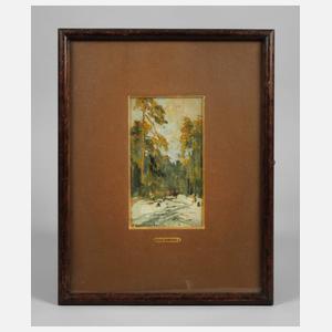 Konstantin Korowin, attr., Verschneite Waldlichtung