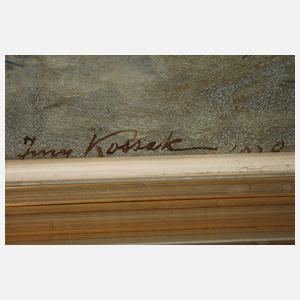 Jerzy Kossak, attr., Zwei Reiter in Winterlandschaft