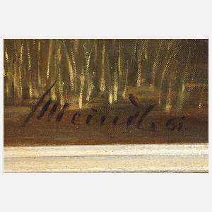 Sepp Meindl, Abend in Voralpenlandschaft