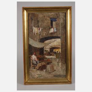 Gustavo Pisani, Südländische Marktszene