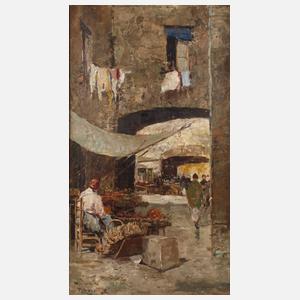 Gustavo Pisani, Südländische Marktszene