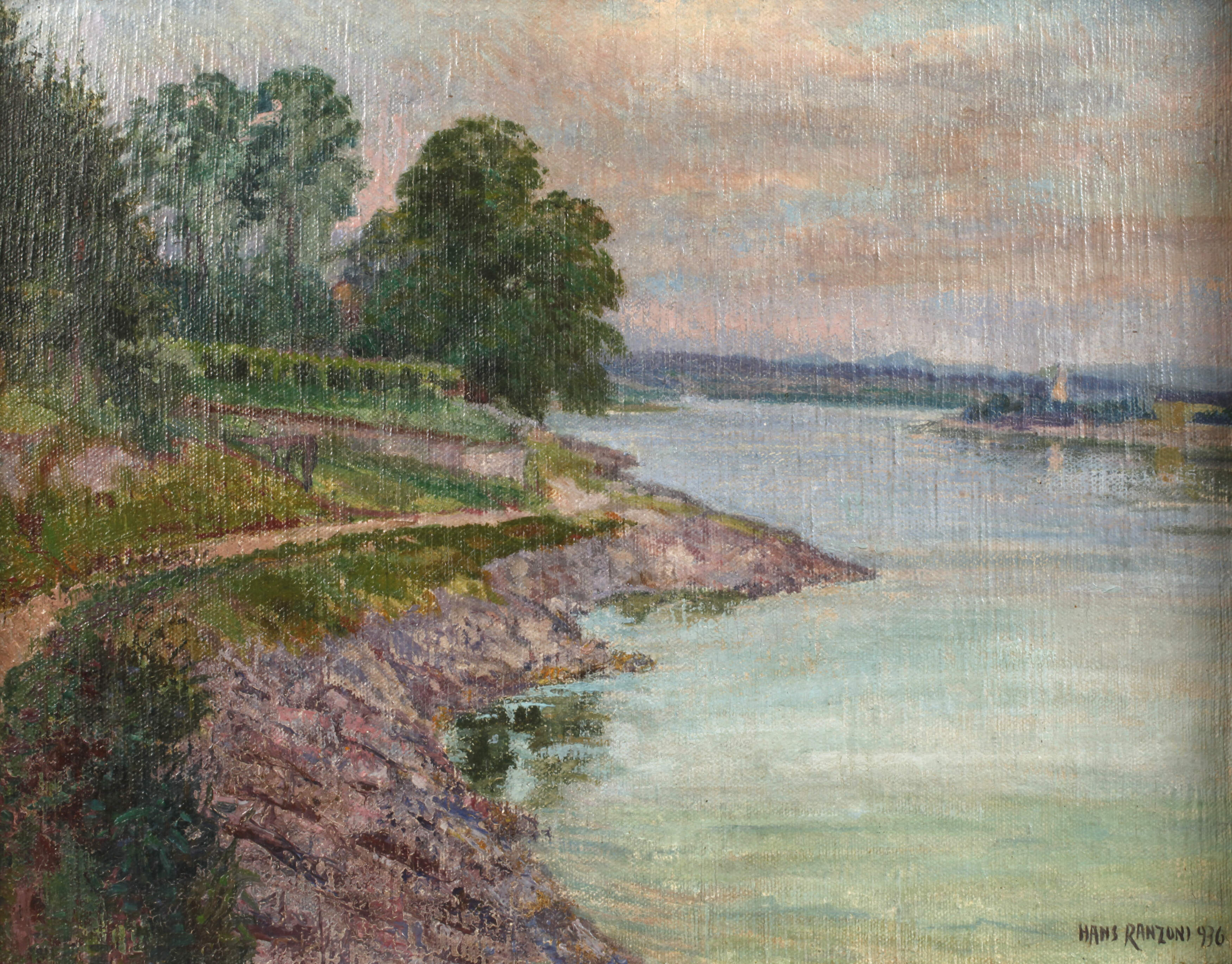 Hans Ranzoni d. J., Flussbiegung im Abendlicht